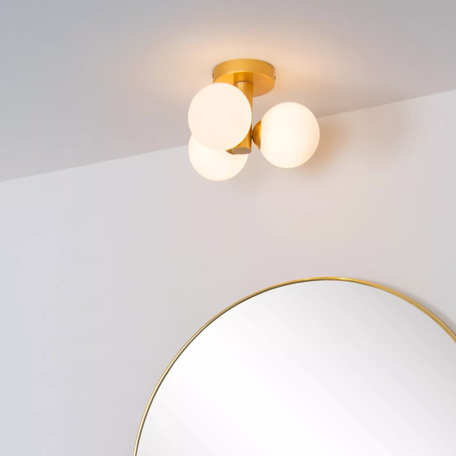 Lucide Trudy - lampadaire - Ø cm - IP44 - or/laiton mat