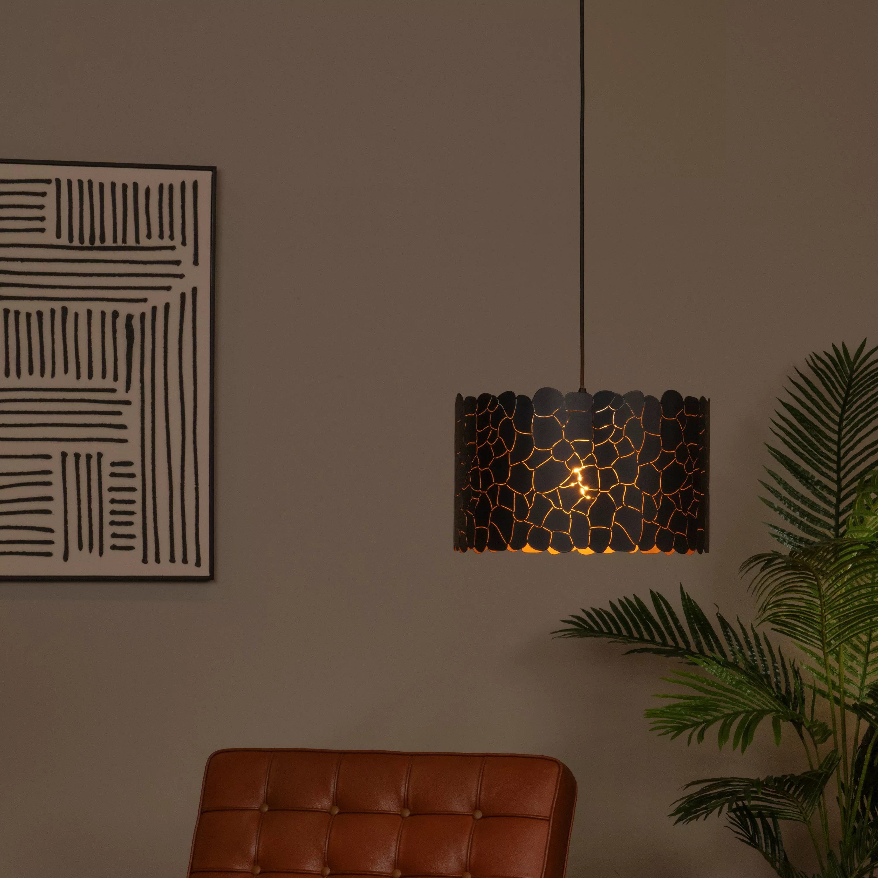 Lucide Almelo - lampe suspendue - Ø cm - noir