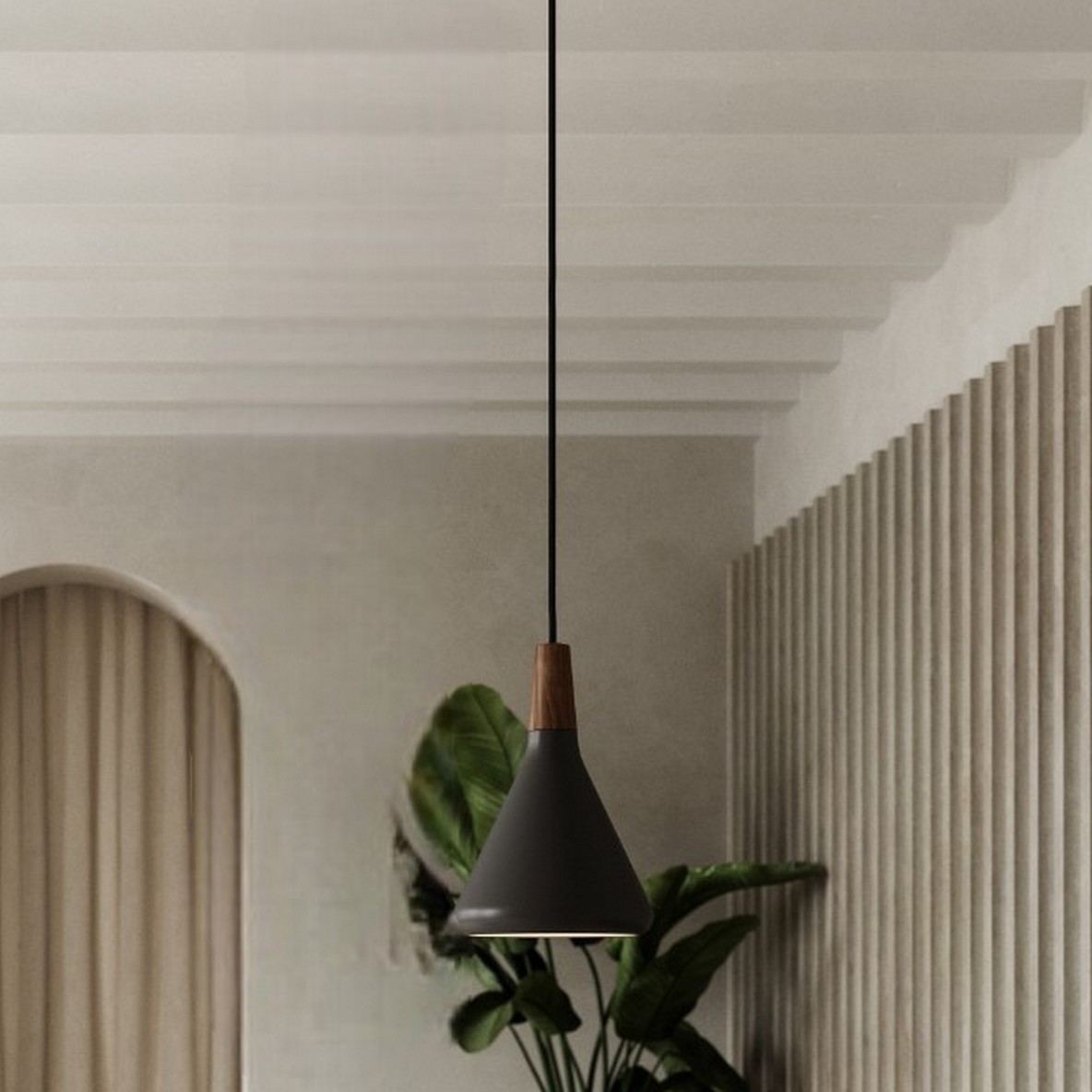 Design for the People Nori 18 - lampe suspendue - Ø ,5 cm - noir
