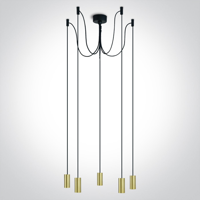 ONE Light E27 Suspension Tubes - lampe suspendue - Ø 4,2 x 209,5 cm - laiton brossé — vue 3