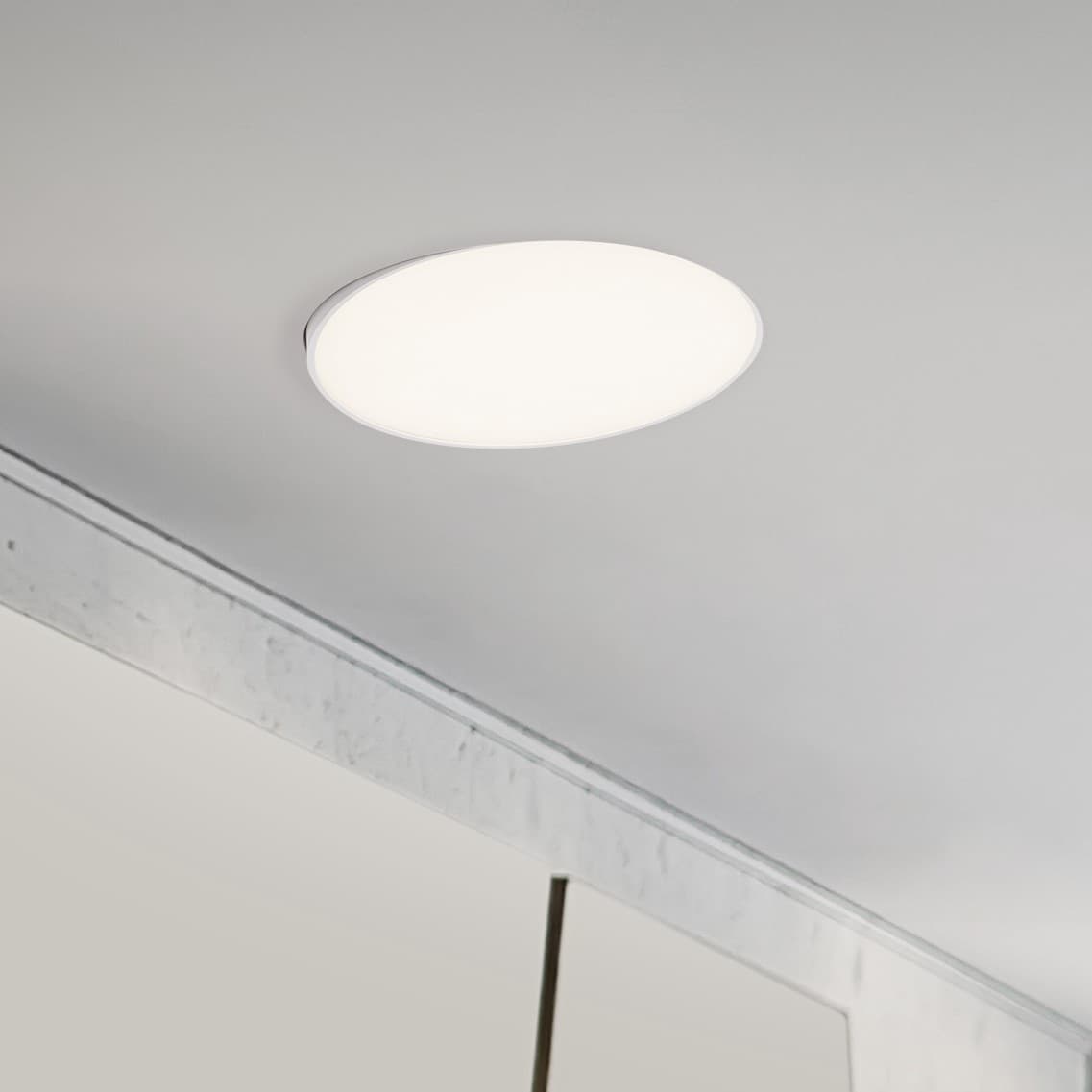 Nova Luce Perfect Profile Trimless - spot encastré - Ø 440 mm, 420 mm encastré - 24W LED dimmable inclus - 3000K - blanc