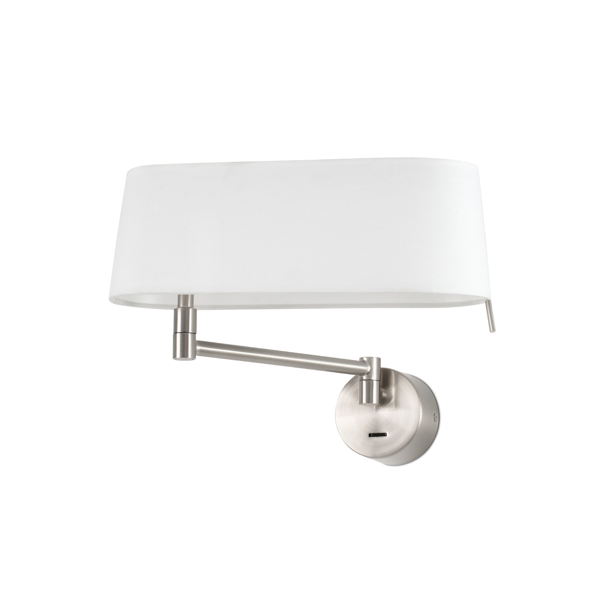 Faro - applique murale avec interrupteur - 31,5 x cm - 11W LED inclus - nickel satiné