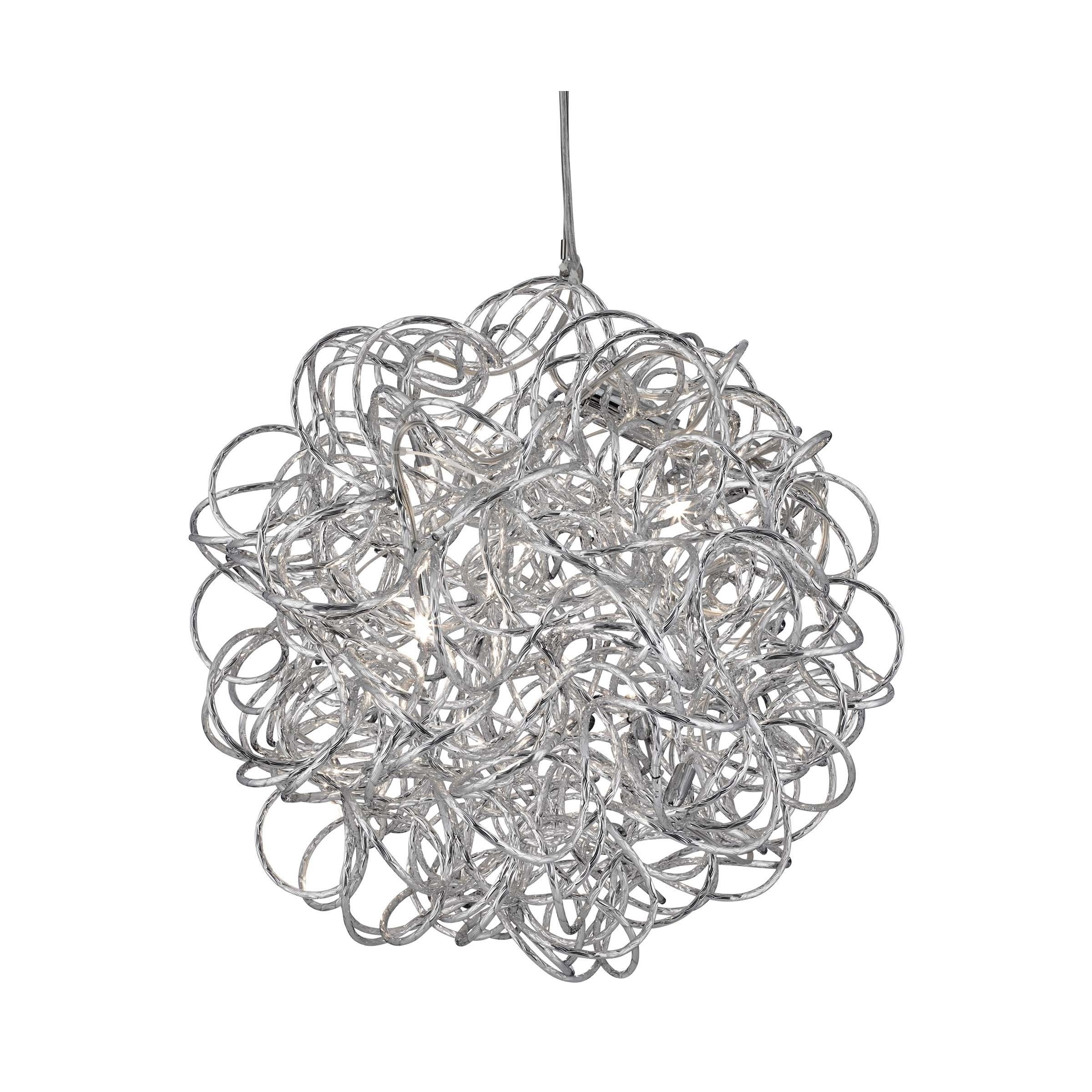 Searchlight Scribble - lampe suspendue - Ø cm - silver
