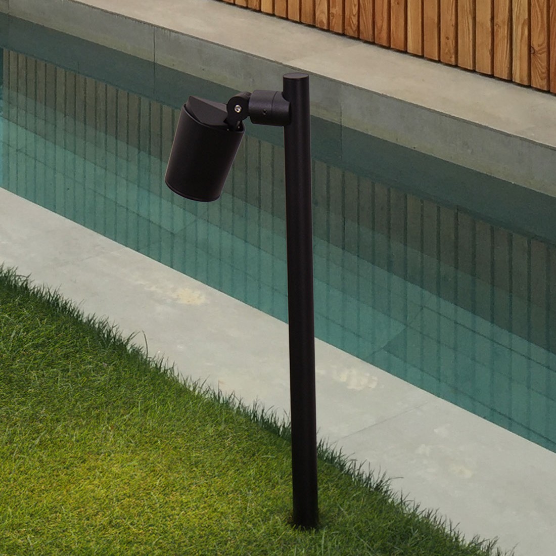 Nova Luce Spy - lampe de jardin - Ø 7,5 x cm - IP65 - noir sablé