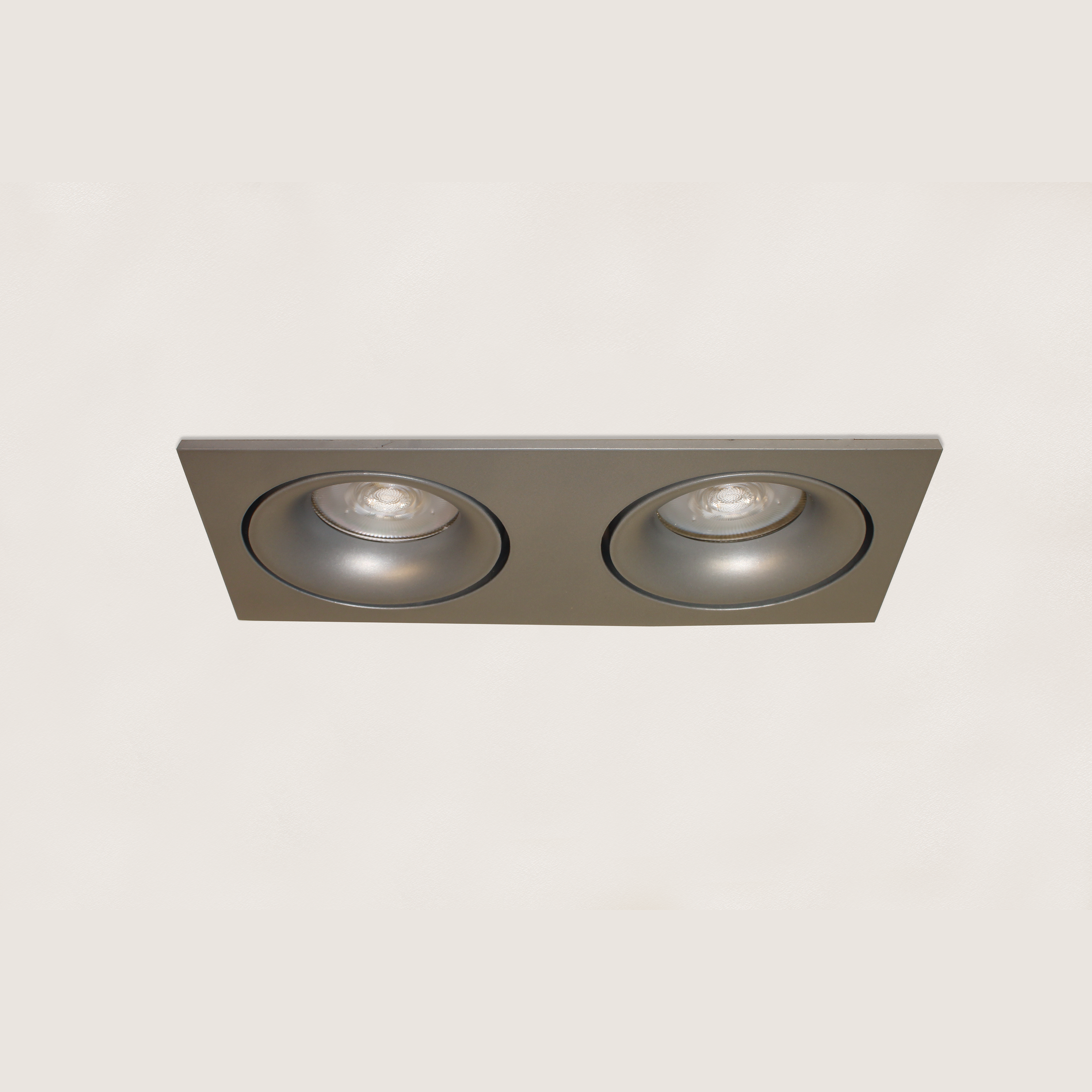 Artdelight Alice - spot à encastrer - 183,5 x 90 mm, 2 x Ø 80 mm à encastrer - gris
