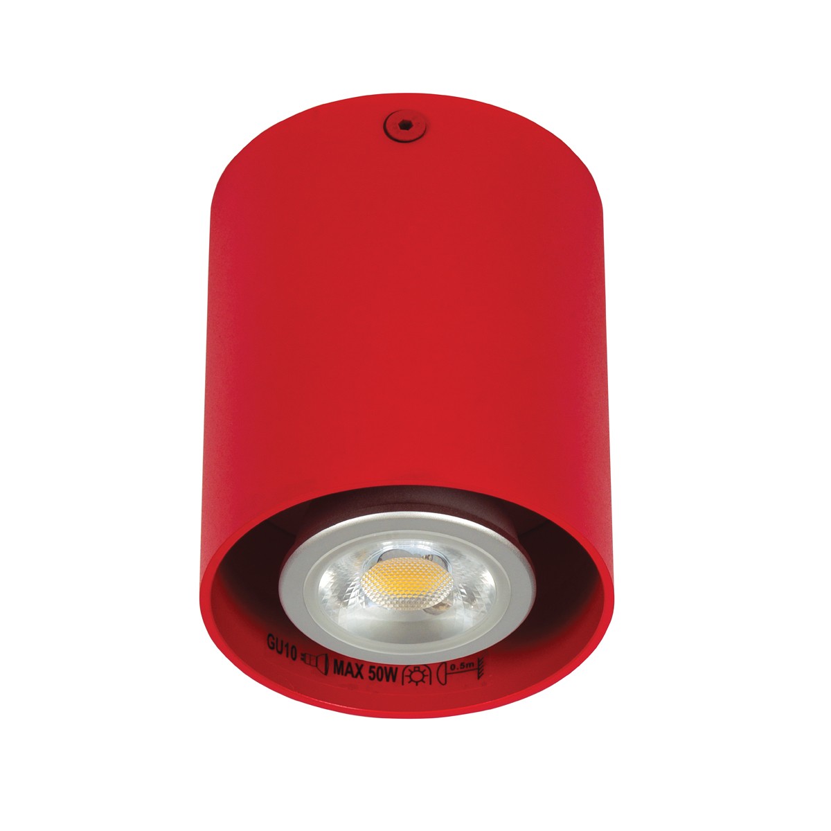 VK Lighting Simio - Spot en saillie - Ø ,5 cm - rouge