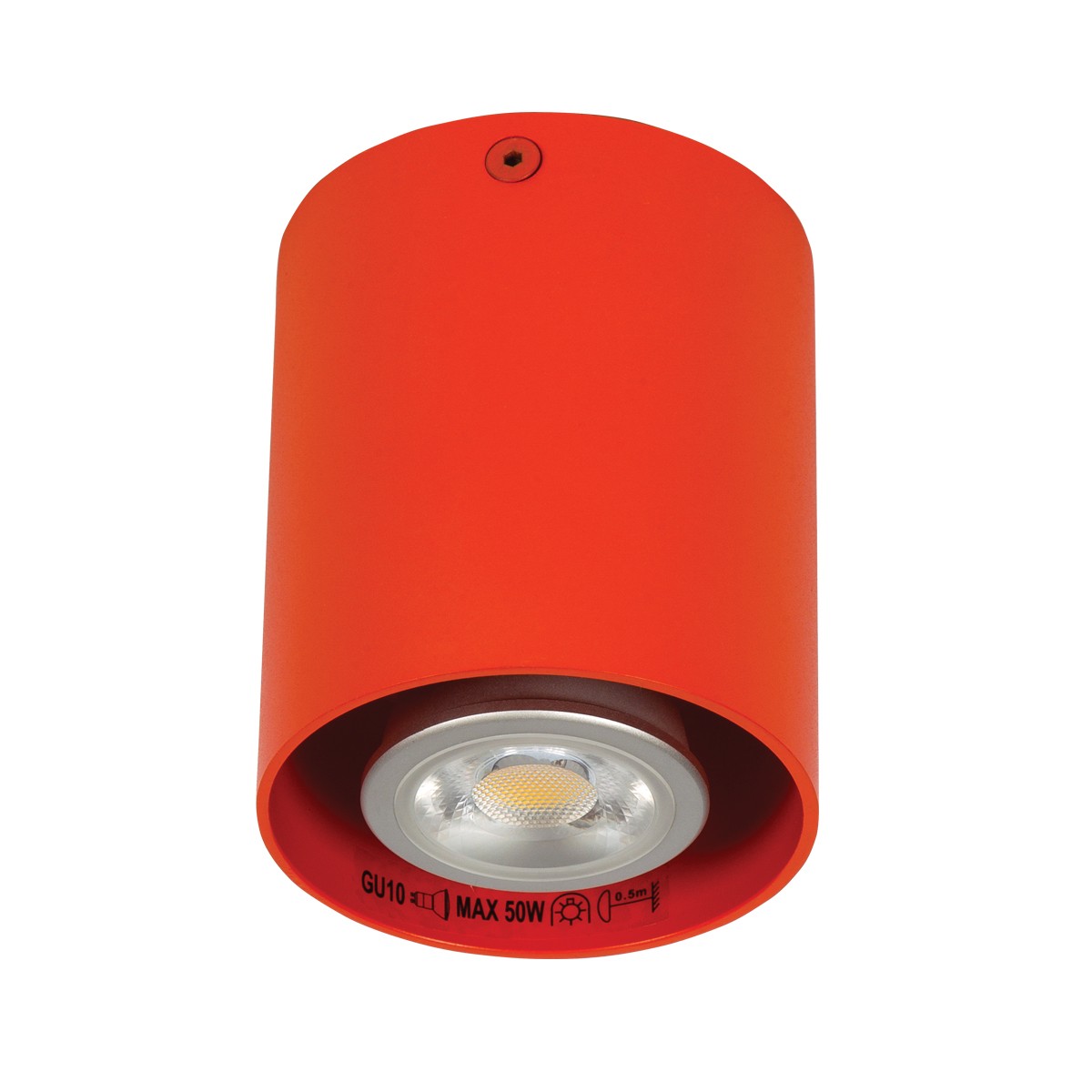 VK Lighting Simio - Spot en saillie - Ø ,5 cm - orange
