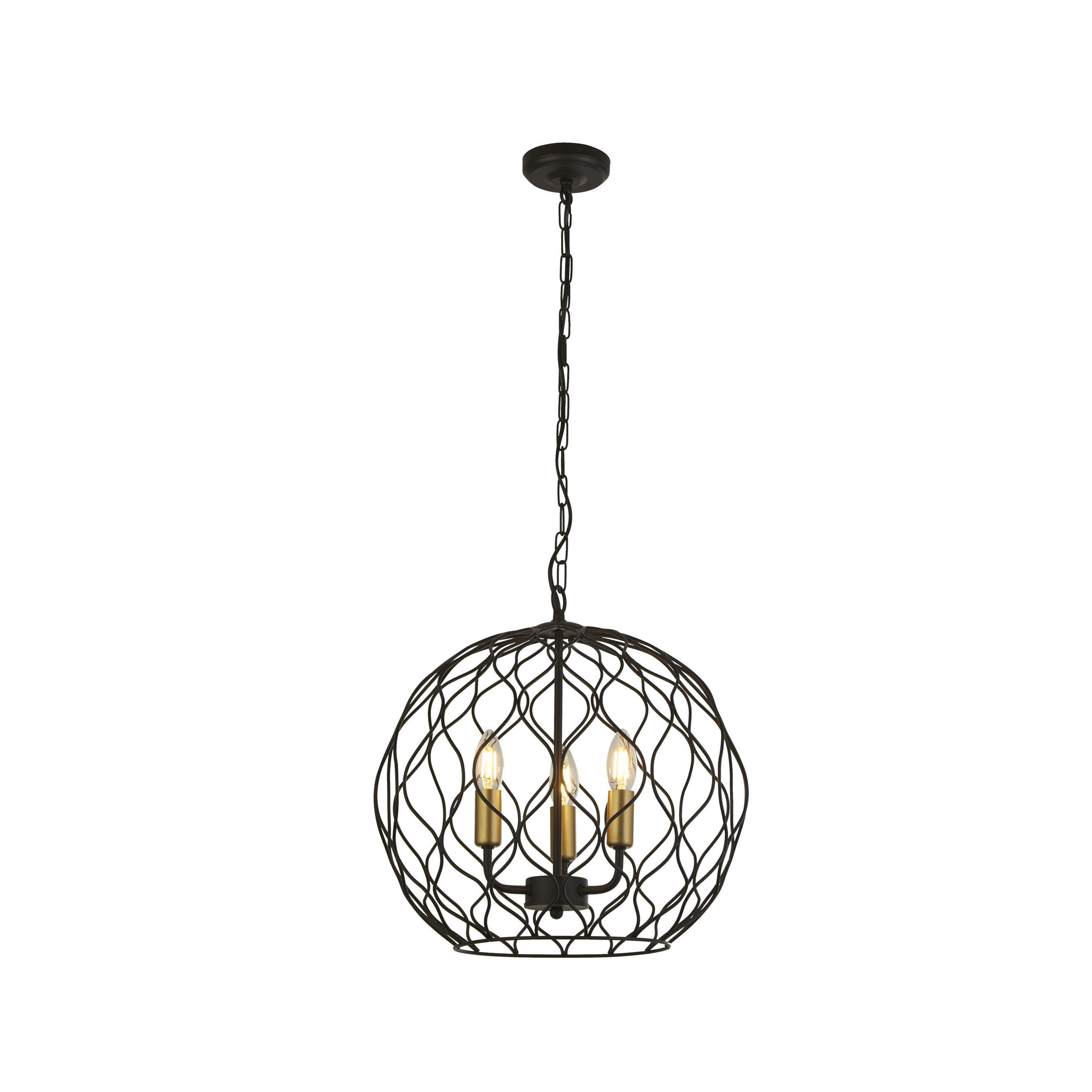 Searchlight Finesse - lampe suspendue - Ø cm - noir mat