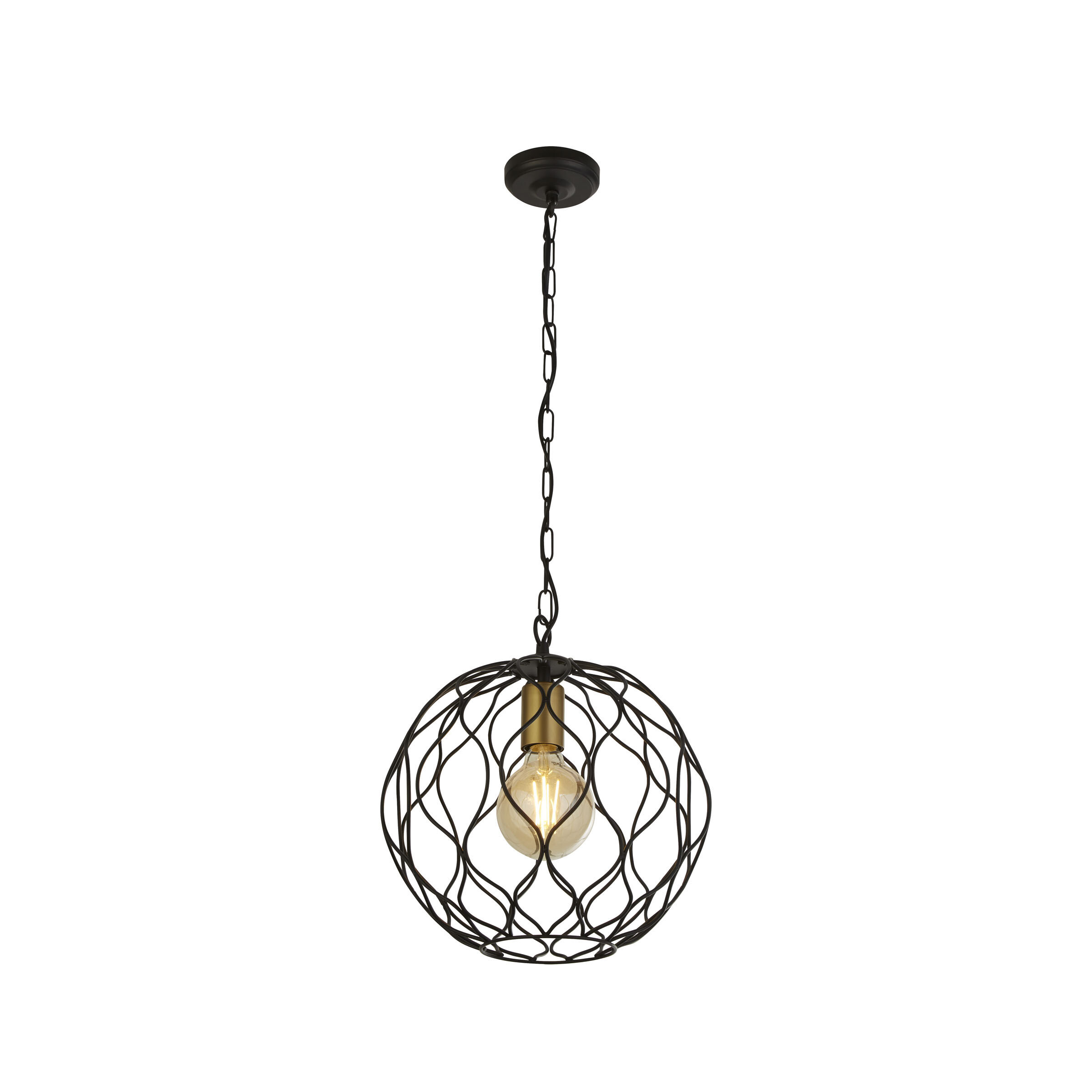 Searchlight Finesse - lampe suspendue - Ø 31,5 x - noir mat