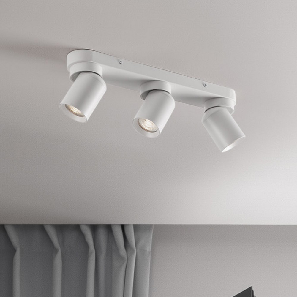 Nova Luce Amecy - spot en saillie 3L - ,5 x 6,5 cm - blanc sablé