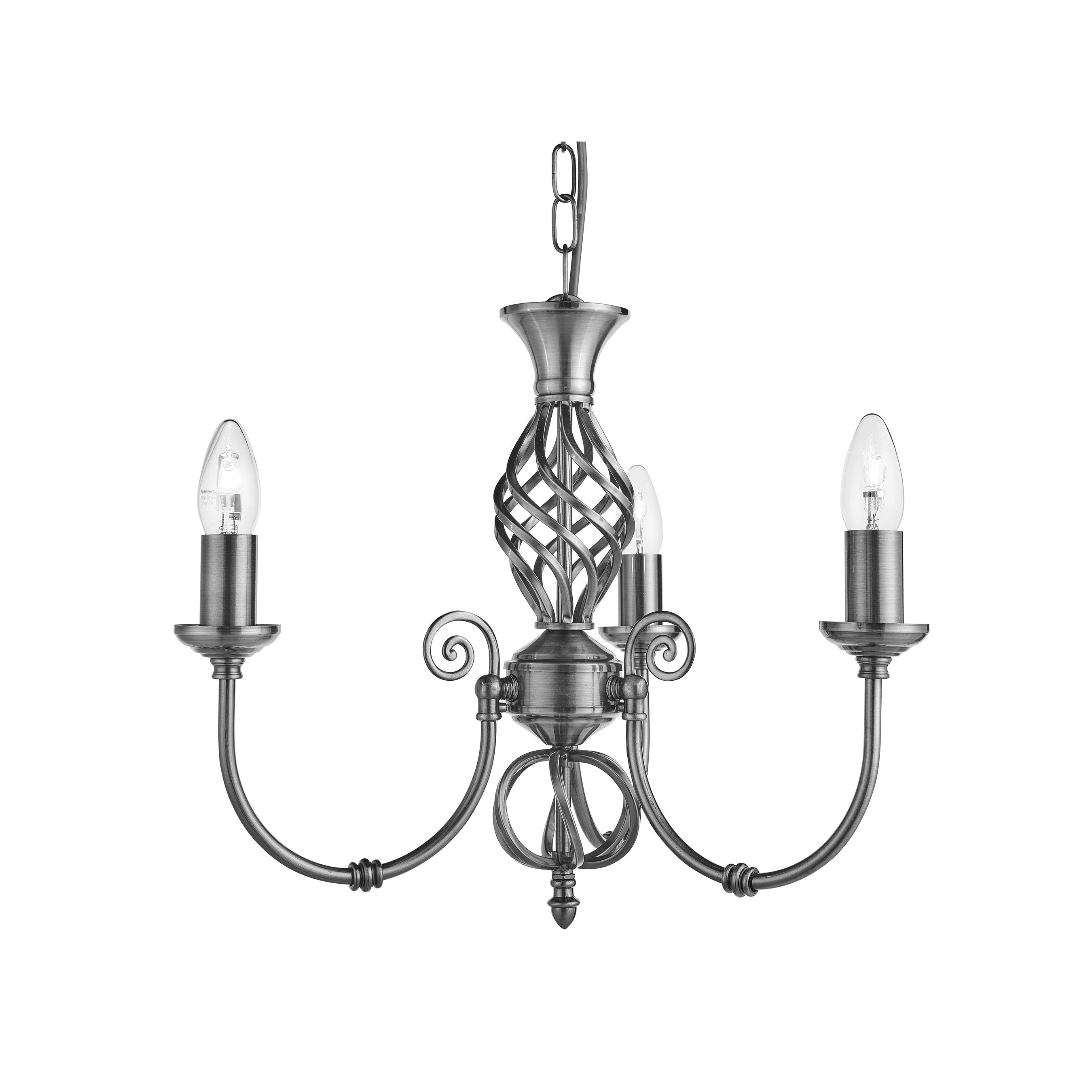 Searchlight Zanzibar - lustre - Ø cm - argent satiné