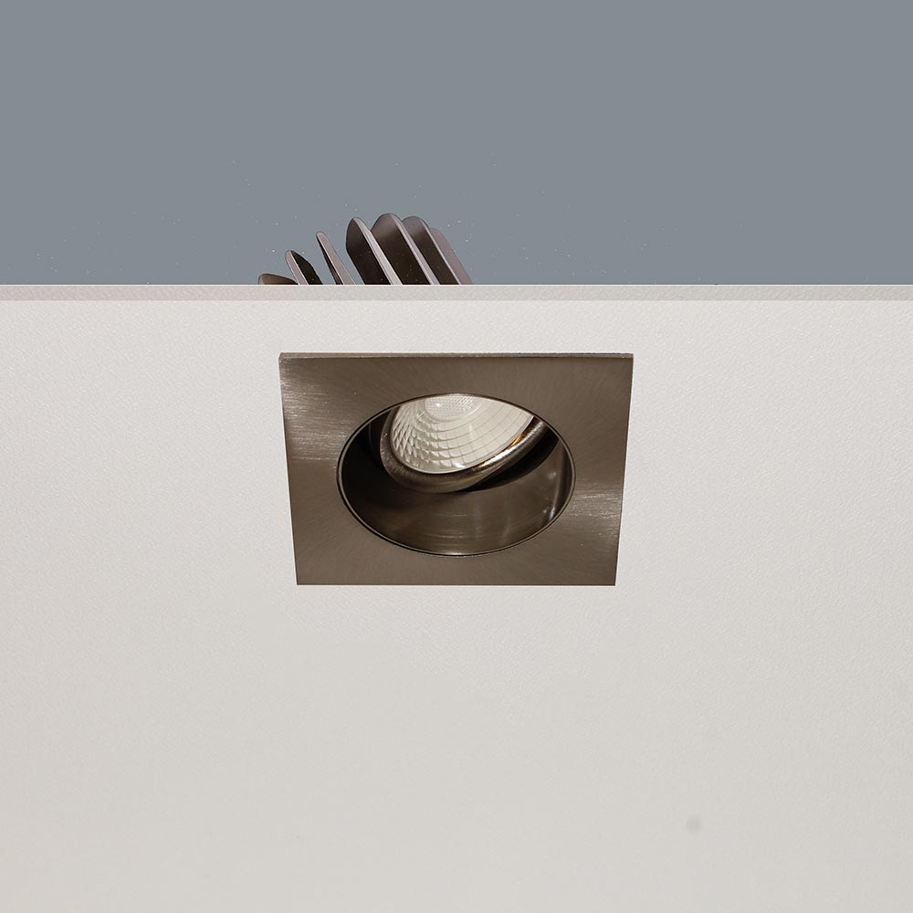 Artdelight Venice 2808 - spot encastrable - mm, Ø 68 mm encastrable - 8W LED dimmable inclus - IP44 - acier mat