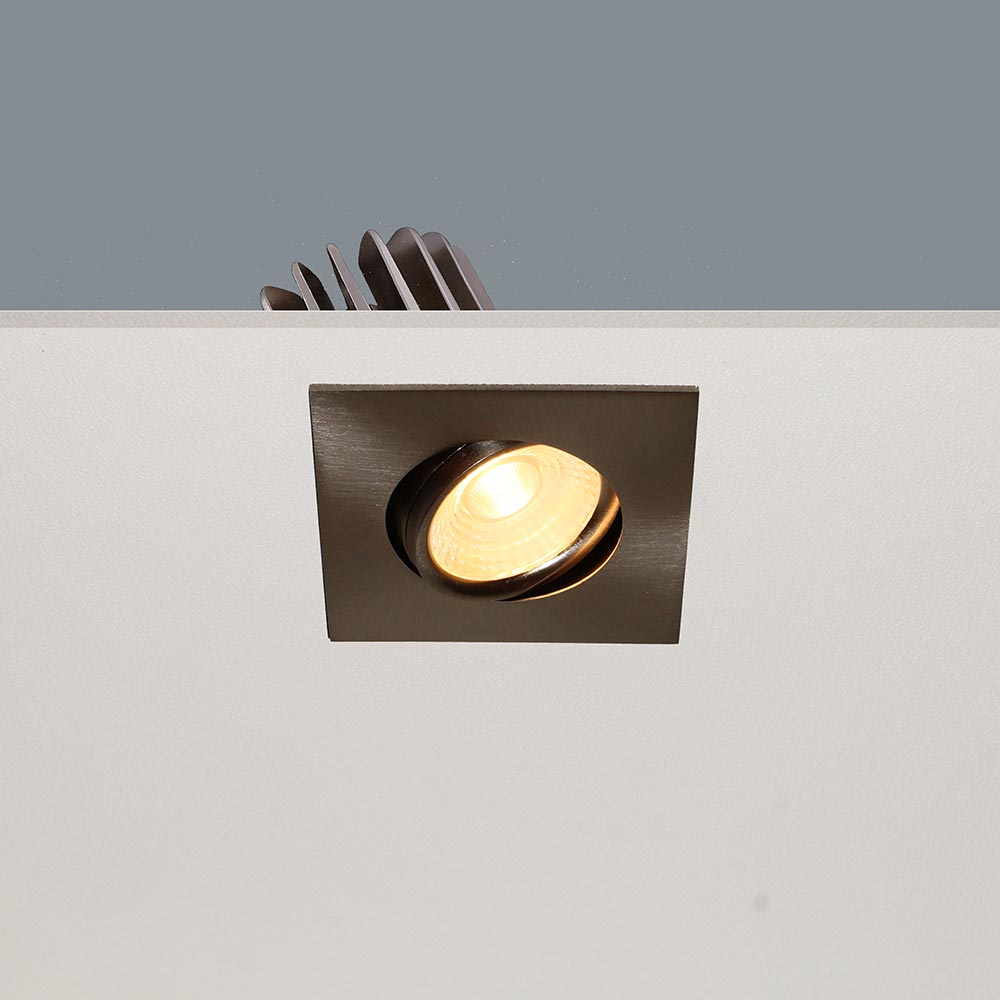 Artdelight Venice 2608 - spot encastrable - mm, Ø 68 mm encastrable - 8W LED dimmable inclus - IP44 - acier mat