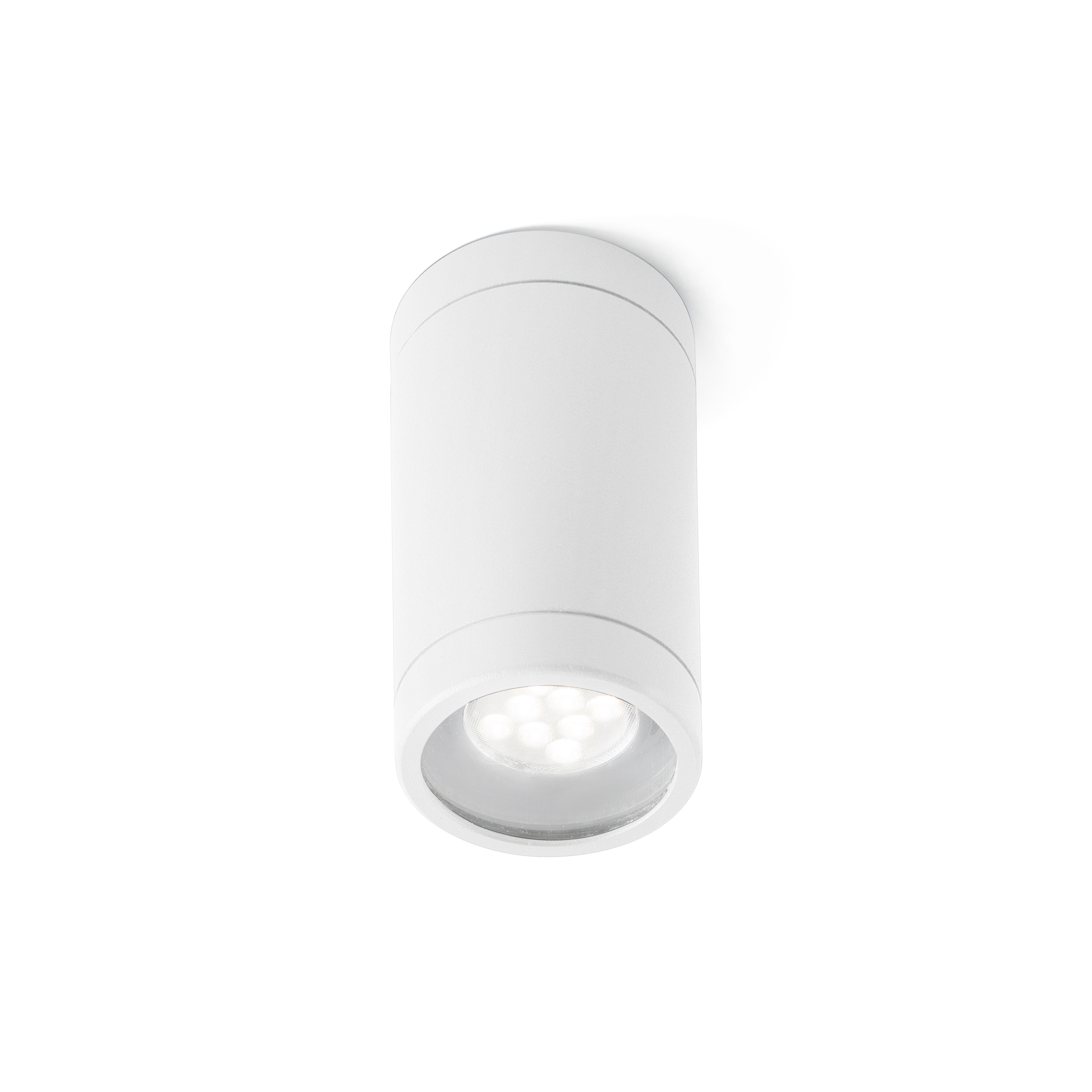 Faro Olot - spot en saillie 1L - Ø ,5 cm - IP44 - blanc mat