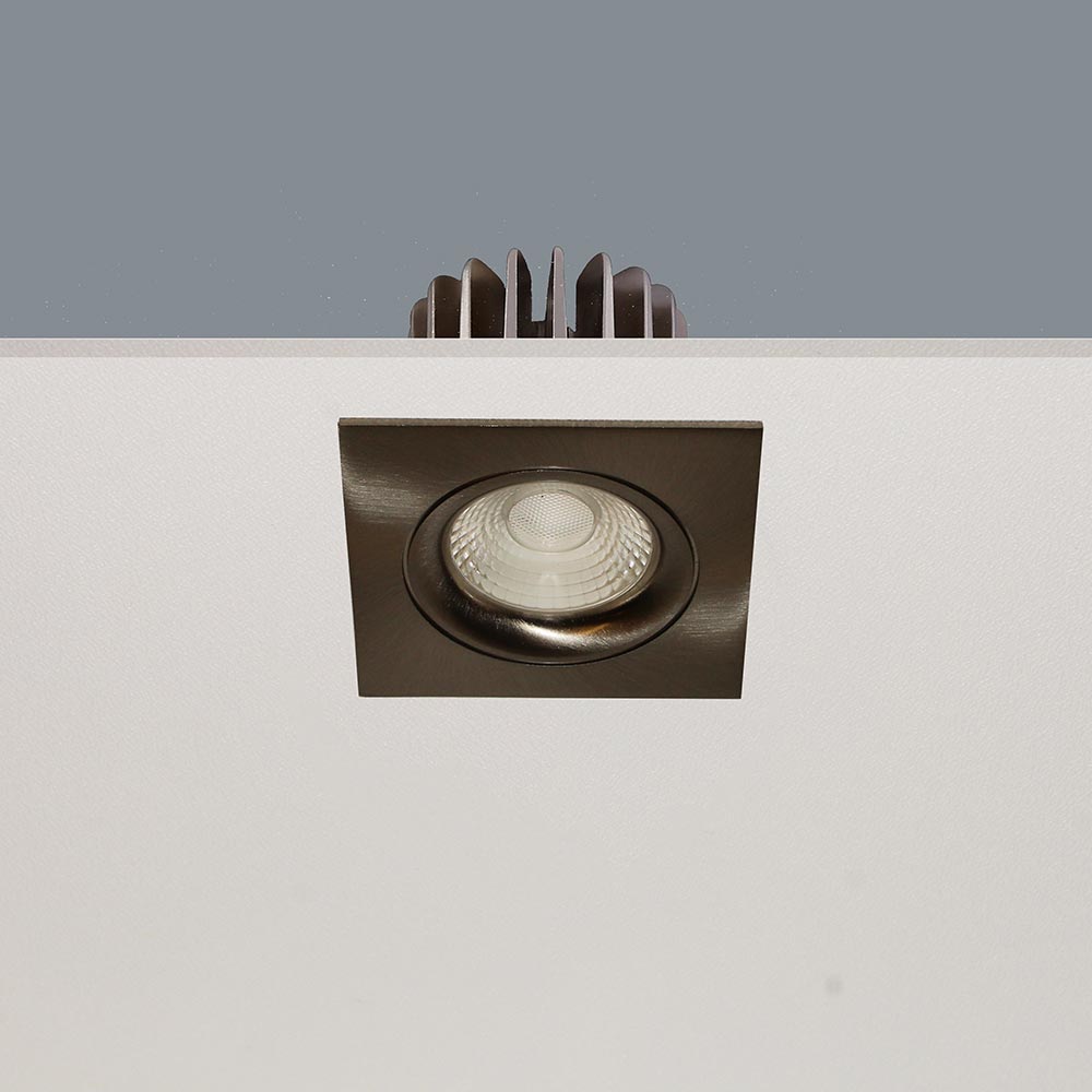 Artdelight Venice 2508 - spot encastrable - mm, Ø 68 mm encastrable - 8W LED dimmable inclus - IP44 - acier mat