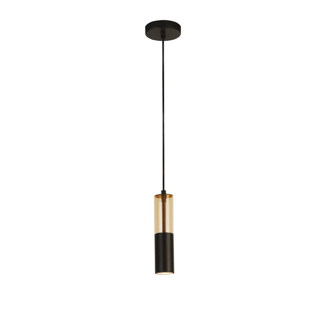Searchlight Merrygold - lampe suspendue - cm - noir et ambre