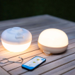 New Garden Cherry - source lumineuse portable rechargeable avec télécommande - Ø 11 x 9 cm - 8,5W LED inclus - IP54 - blanc