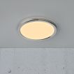 Nordlux Oja - plafonnier de salle de bains - Ø 30 x 2,5 cm - fonction Moodmaker SceneSelect à 3 niveaux (3000K-4000K) - 14,5W LED inclus - IP54 - chrome