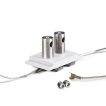 Klus Os22-duo-lin-z - connecteur d’alimentation double et fixation de suspension - blanc