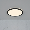 Nordlux Oja - plafonnier de salle de bains - Ø 29,4 x 2,3 cm - 3 niveaux Moodmaker Fonction SceneSelect (3000K-4000K) - 14,5W LED inclus - IP54 - noir