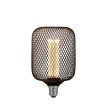 Searchlight Globe à effet grillagé - Ø 12 x 18,5 cm - E27 - 4,5W dimmable - 2700K - noir