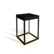 ONE Light - poteau de jardin solaire avec détecteur de nuit et USB - 18,5 x 18,5 x 30 cm - 2,2W LED dimmable inclus - IP65 - noir