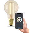 Ampoule LED intelligente Calex - Ø 4,5 x 11 cm - E14 - 4,9W - fonction de gradation via application - 1800 à 3000K - doré