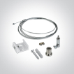 Kit de suspension de rail réglable ONE Light - 2 mètres - blanc