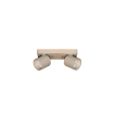 Artdelight Laguna – spot en saillie 2 lumières – 22 x 8,5 x 9,5 cm – 2 x 6W LED dimmables incluses – champagne