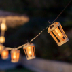 New Garden Hiama Garland - guirlande lumineuse - guirlande de 5 mètres - 10 ampoules LED incluses - IP44 - effet bougie - bambou