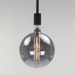 Vico Lampe à filament LED dimmable - Ø 20 x 28 cm - E27 - 8W - 2700K - gris