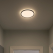 Nordlux Oja - plafonnier - Ø 29,4 x 2,3 cm - 15W LED inclus (3000K/4000K) - noir