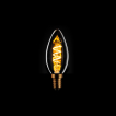 ETH Filament LED Spiral Candle - E14 - 3 niveaux de gradation - 5W - 2200K - transparent