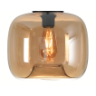 Artdelight Preston - abat-jour en verre - Ø 28 x 26 cm - ambre