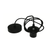 Artdelight Pendant - lampe suspendue avec cordon en fer - Ø 10 x 400 cm - noir