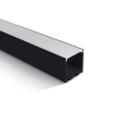 ONE Light profilé avec diffuseur - 3,5 x 3,5 cm - longueur 200 cm - noir et opale