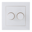 PEHA - plaque de recouvrement double variateur - blanc