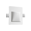 Nova Luce Cirocco - applique encastrée - 17 x 14,2 cm - 1W LED inclus - crépi blanc