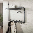 Vico Tenaro – porte-manteau avec étagère murale – 100 × 27 × 80 cm – graphite
