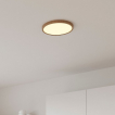 Nordlux Oja - plafonnier - Ø 29,4 x 2,3 cm - 3 étapes Moodmaker Fonction SceneSelect (2700K) - 18W LED inclus - 2700K - film bois