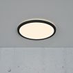 Nordlux Oja - plafonnier de salle de bains - Ø 29,4 x 2,3 cm - 3 niveaux Moodmaker Fonction SceneSelect (3000K-4000K) - 14,5W LED inclus - IP54 - noir