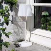 Lucide Justine - lampe de table d'extérieur sans fil avec station de charge - Ø 13,5 x 38 cm - 2W LED dimmable inclus - IP54 - blanc
