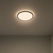Nordlux Oja - plafonnier - Ø 29,4 x 2,3 cm - 17W LED dimmable inclus (3000K/4000K) - IP54 - noir