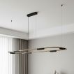 VK Lighting Core - lampe suspendue - 62,8 x 156,8 x 162,8 cm - 38W dimmable LED inclus - or et noir