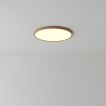 Nordlux Oja - plafonnier de salle de bain - Ø 42,4 x 2,3 cm - 24W LED dimmable inclus (2700K) - IP54 - feuille de bois