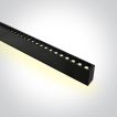 ONE Light LED Linear Profiles - lampe suspendue - 130 x 7 x 3,5 cm - intensité lumineuse réglable 20W/30W/40W + 16W/20W/25W LED inclus - couleur de lumière réglable - noir