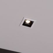 Nova Luce Akira - spot à encastrer - 7,1 x 7,2 cm - 42 x 41 mm taille d'encastrement - 3W LED inclus - noir - blanc chaud