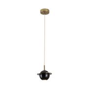 Maxlight Uranos - lampe suspendue - Ø 16 x 190 cm - 5W LED inclus - noir et or