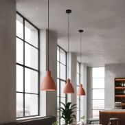 VK Lighting Remy - lampe suspendue - Ø 18,4 x 150 cm - Terracotta