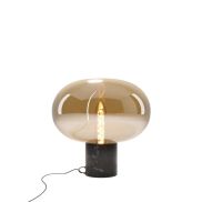 Maxlight Moonstone - lampe à poser - Ø 45 x 45 cm - verre ambré et noir